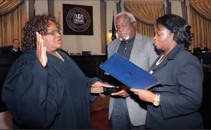 Justice Johnson - Sworn in as first African American Chief Justice of LSC - 2013 - Photo by Louisiana Supreme Court
