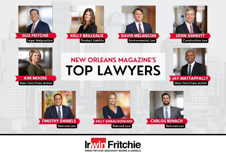 Nine Irwin Fritchie Attorneys Named "2022 Top Lawyers" By New Orleans ...