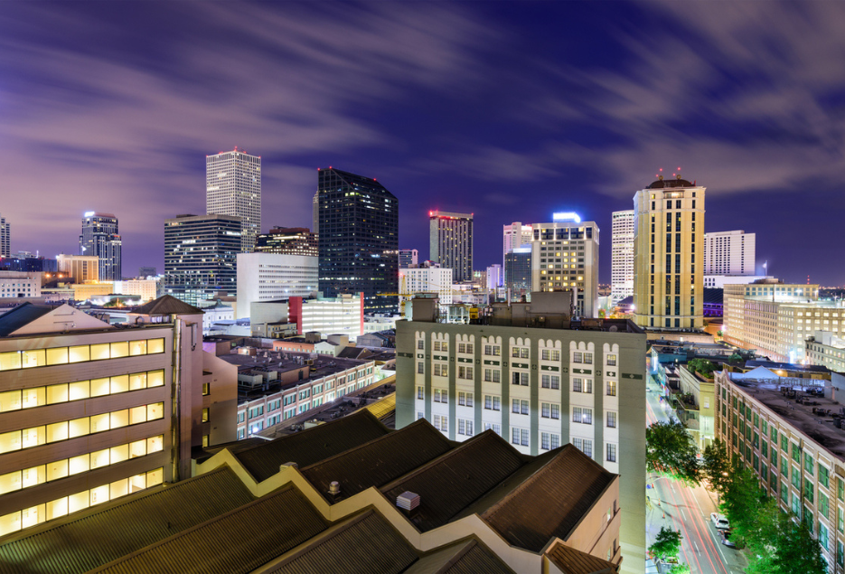 NOLA CBD Skyline at Night